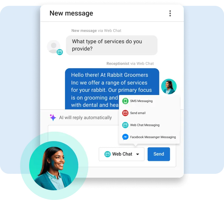 AI Receptionist – Provides fast responses